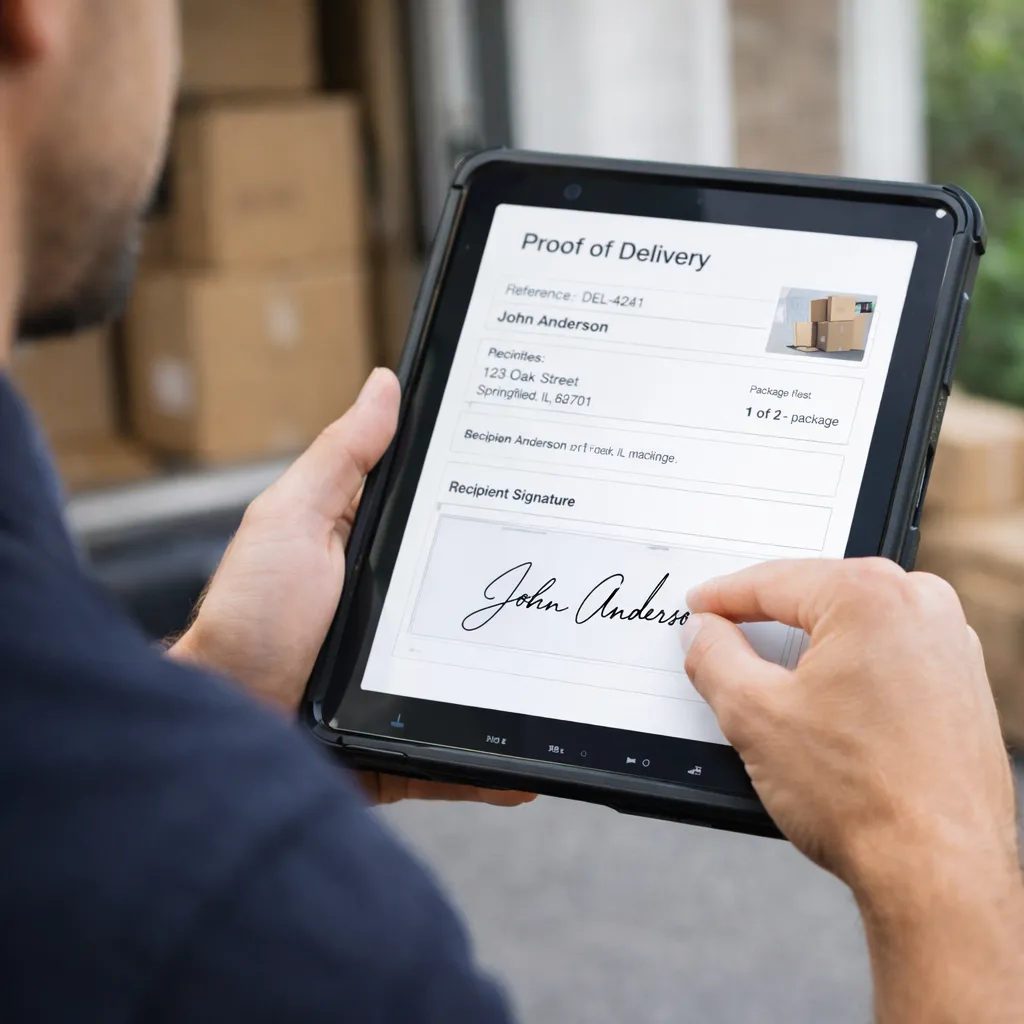 Proof of Delivery module - transport management software